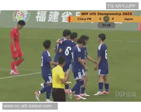 日本U15队中柱后泽口荣太破门中国U15队暂时落后0-1